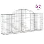 Cesti Gabbioni ad Arco 7 pz 200x30x80/100 cm Ferro Zincato