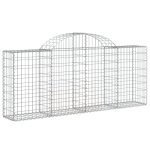 Cesti Gabbioni ad Arco 8 pz 200x30x80/100 cm Ferro Zincato - immagine 3