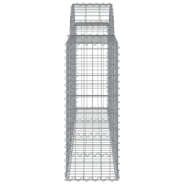Cesti Gabbioni ad Arco 8 pz 200x30x80/100 cm Ferro Zincato - immagine 4