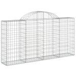 Cesti Gabbioni ad Arco 6 pz 200x30x100/120 cm Ferro Zincato - immagine 3