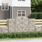 Cesti Gabbioni ad Arco 6 pz 200x30x120/140 cm Ferro Zincato - immagine 2
