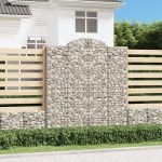 Cesti Gabbioni ad Arco 4 pz 200x30x220/240 cm Ferro Zincato - immagine 2