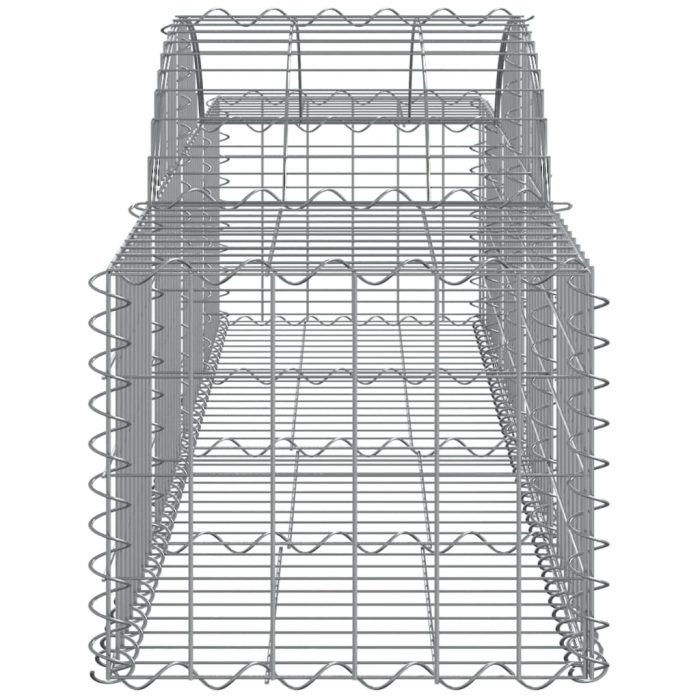 Cesti Gabbioni ad Arco 11 pz 200x50x40/60 cm Ferro Zincato - immagine 4