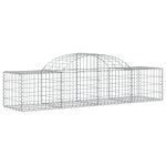 Cesti Gabbioni ad Arco 13 pz 200x50x40/60 cm Ferro Zincato - immagine 3