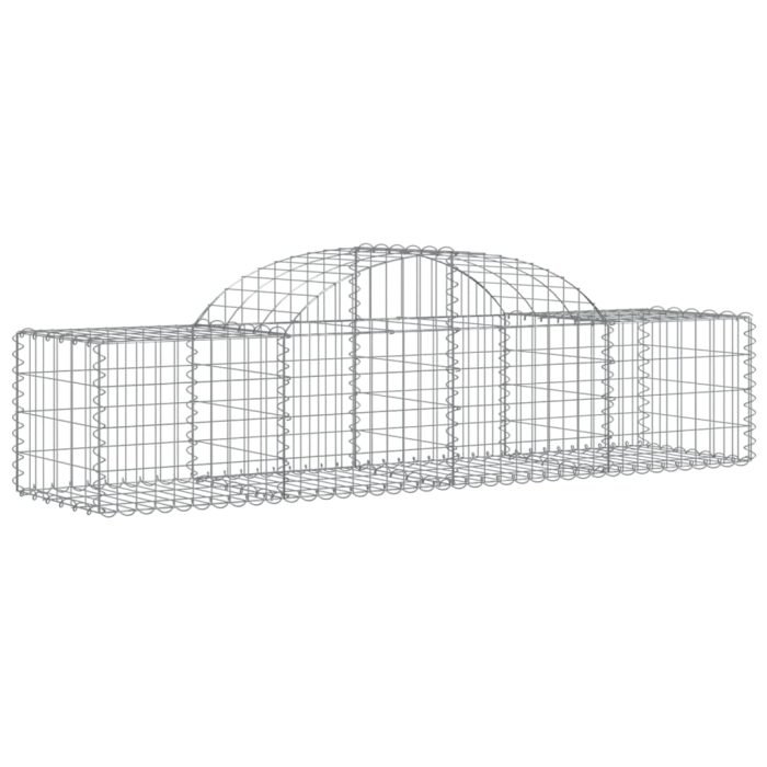 Cesti Gabbioni ad Arco 13 pz 200x50x40/60 cm Ferro Zincato - immagine 3