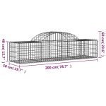 Cesti Gabbioni ad Arco 13 pz 200x50x40/60 cm Ferro Zincato - immagine 5