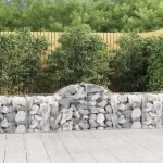 Cesti Gabbioni ad Arco 6 pz 200x50x60/80 cm Ferro Zincato - immagine 2