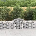 Cesti Gabbioni ad Arco 10 pz 200x50x60/80 cm Ferro Zincato - immagine 2