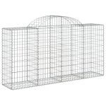 Cesti Gabbioni ad Arco 5 pz 200x50x100/120 cm Ferro Zincato - immagine 3