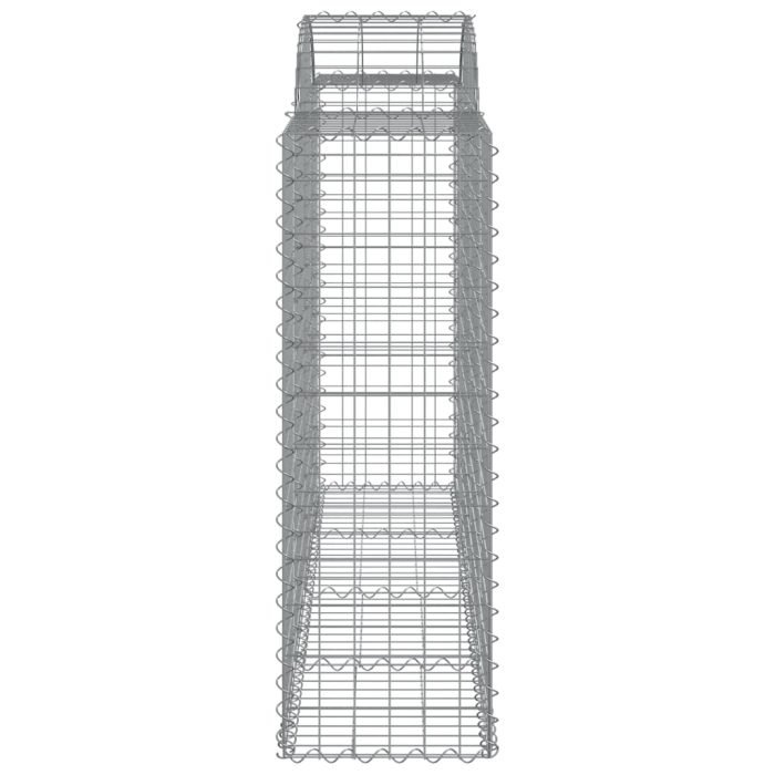Cesti Gabbioni ad Arco 4 pz 200x50x120/140 cm Ferro Zincato - immagine 4