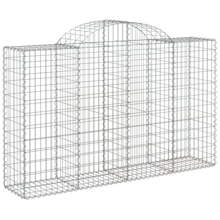 Cesti Gabbioni ad Arco 7 pz 200x50x120/140 cm Ferro Zincato - immagine 3