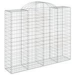 Cesti Gabbioni ad Arco 3 pz 200x50x160/180 cm Ferro Zincato - immagine 3