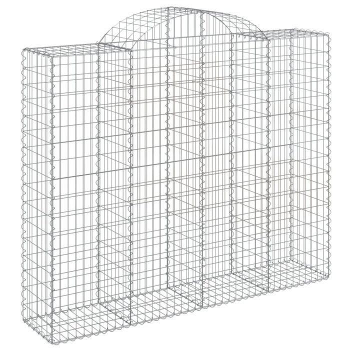 Cesti Gabbioni ad Arco 3 pz 200x50x160/180 cm Ferro Zincato - immagine 3