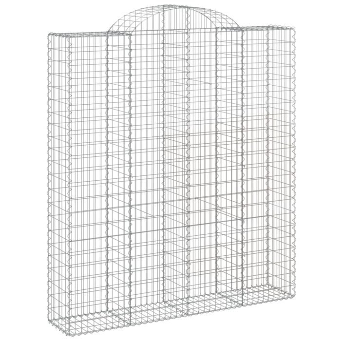 Cesti Gabbioni ad Arco 4 pz 200x50x220/240 cm Ferro Zincato - immagine 3