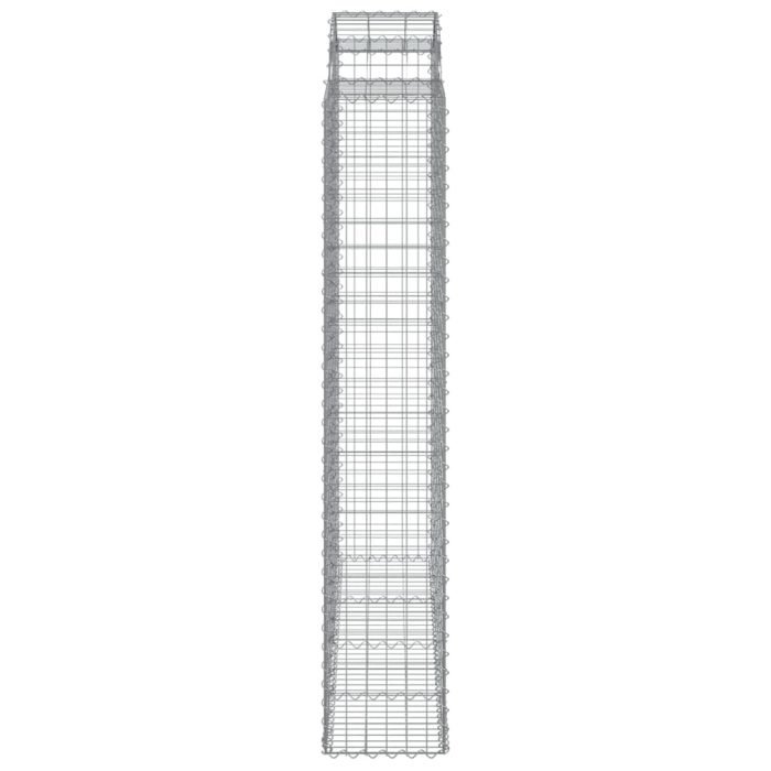 Cesti Gabbioni ad Arco 4 pz 200x50x220/240 cm Ferro Zincato - immagine 4