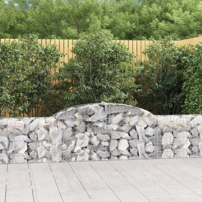Cesti Gabbioni ad Arco 7 pz 300x30x60/80 cm Ferro Zincato - immagine 2