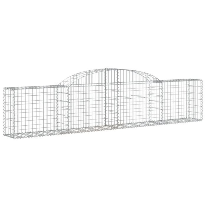 Cesti Gabbioni ad Arco 8 pz 300x30x60/80 cm Ferro Zincato - immagine 3