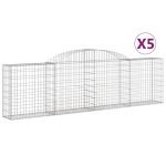Cesti Gabbioni ad Arco 5 pz 300x30x80/100 cm Ferro Zincato