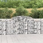 Cesti Gabbioni ad Arco 5 pz 300x30x100/120 cm Ferro Zincato - immagine 2