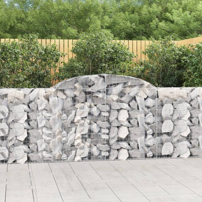 Cesti Gabbioni ad Arco 5 pz 300x30x100/120 cm Ferro Zincato - immagine 2