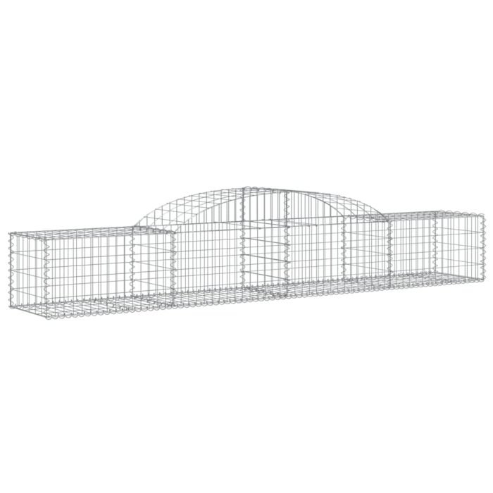 Cesti Gabbioni ad Arco 5 pz 300x50x40/60 cm Ferro Zincato - immagine 3
