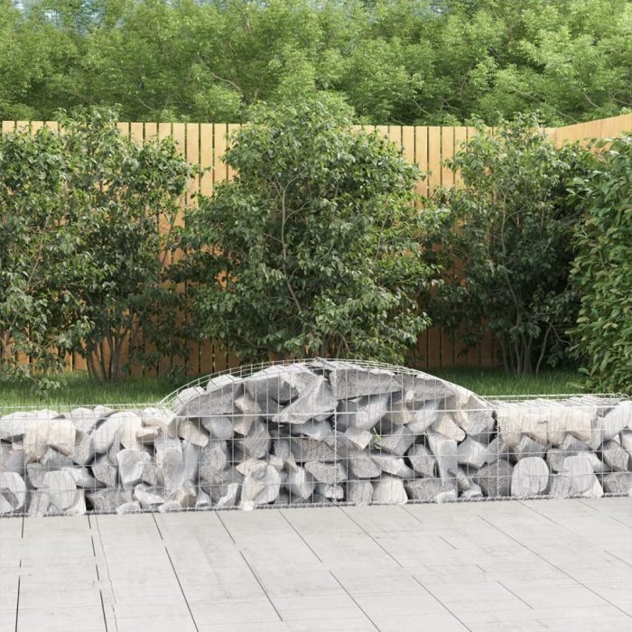 Cesti Gabbioni ad Arco 5 pz 300x50x40/60 cm Ferro Zincato - immagine 2