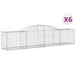 Cesti Gabbioni ad Arco 6 pz 300x50x60/80 cm Ferro Zincato