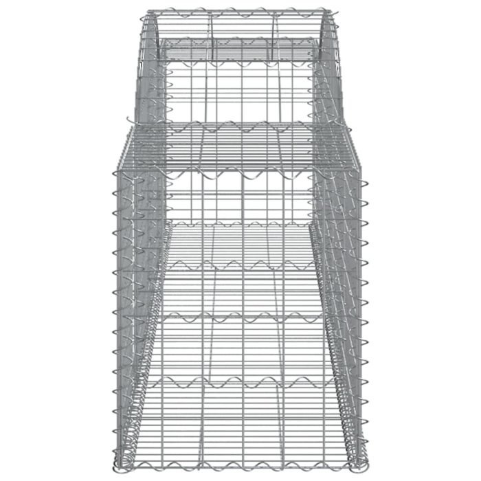 Cesti Gabbioni ad Arco 7 pz 300x50x60/80 cm Ferro Zincato - immagine 4