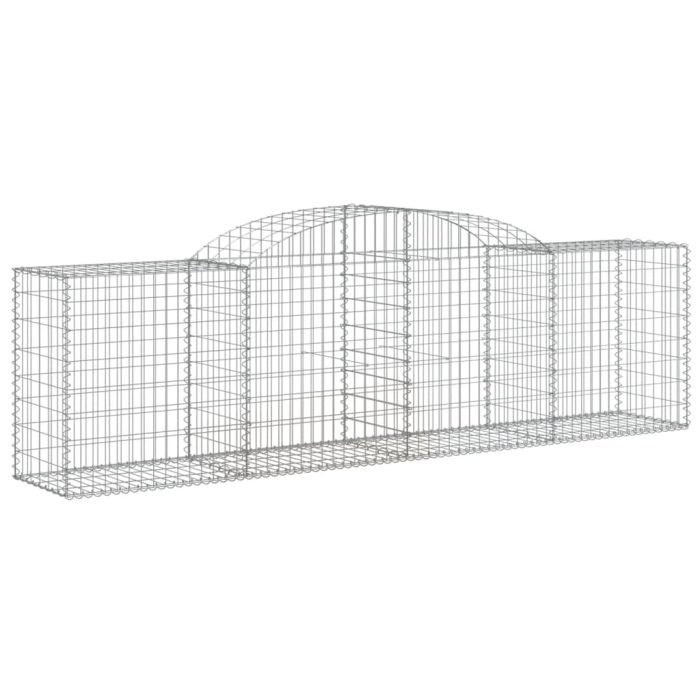 Cesti Gabbioni ad Arco 5 pz 300x50x80/100 cm Ferro Zincato - immagine 3