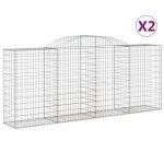 Cesti Gabbioni ad Arco 2 pz 300x50x120/140 cm Ferro Zincato