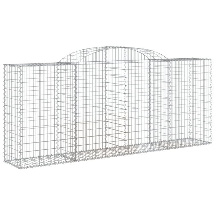 Cesti Gabbioni ad Arco 3 pz 300x50x120/140 cm Ferro Zincato - immagine 3