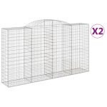 Cesti Gabbioni ad Arco 2 pz 300x50x160/180 cm Ferro Zincato