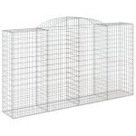Cesti Gabbioni ad Arco 2 pz 300x50x160/180 cm Ferro Zincato - immagine 3