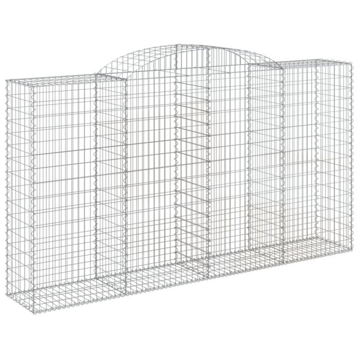 Cesti Gabbioni ad Arco 2 pz 300x50x160/180 cm Ferro Zincato - immagine 3