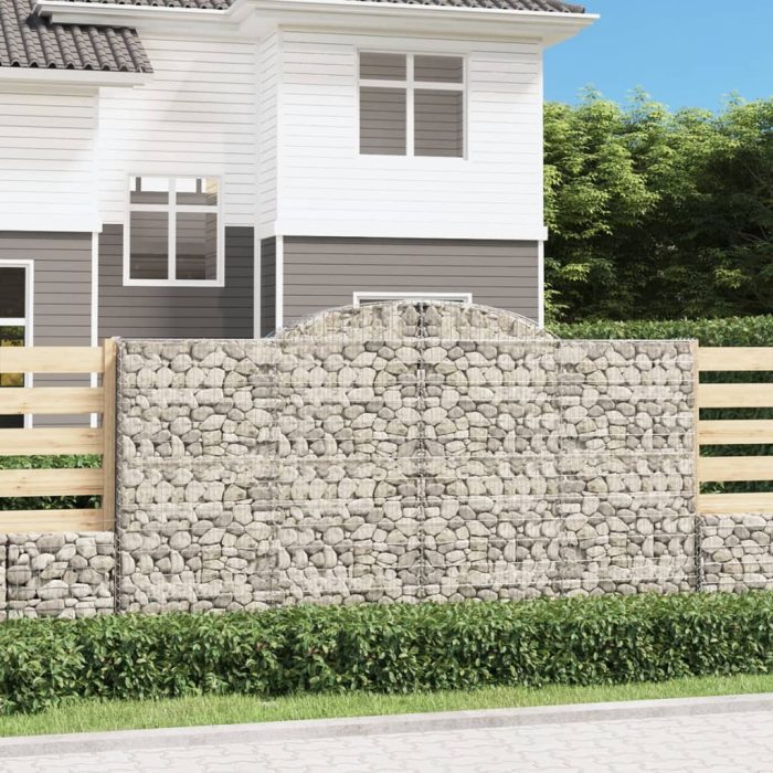 Cesti Gabbioni ad Arco 2 pz 300x50x160/180 cm Ferro Zincato - immagine 2