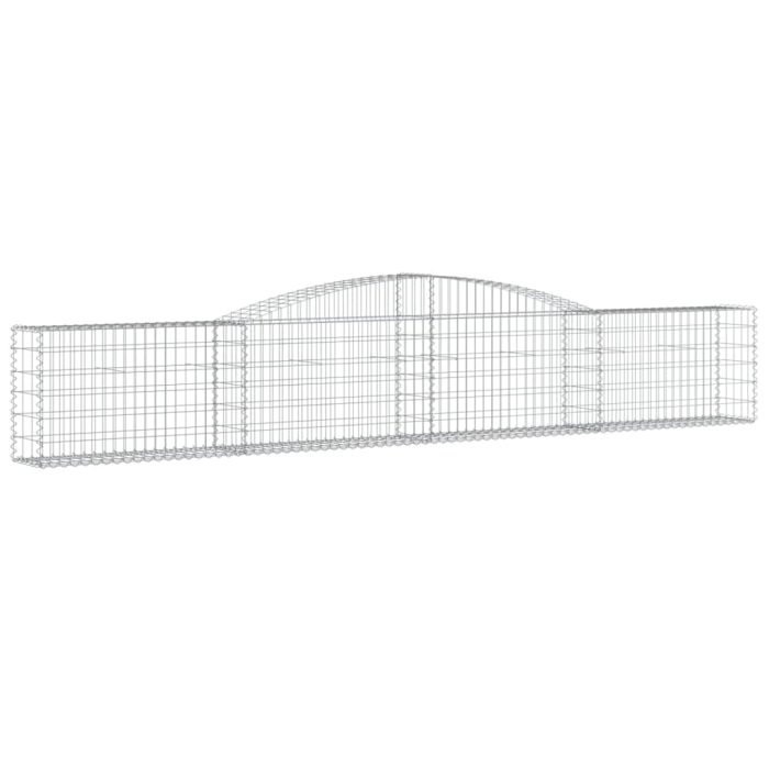 Cesti Gabbioni ad Arco 5 pz 400x30x60/80 cm Ferro Zincato - immagine 3