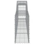 Cesti Gabbioni ad Arco 5 pz 400x30x60/80 cm Ferro Zincato - immagine 4