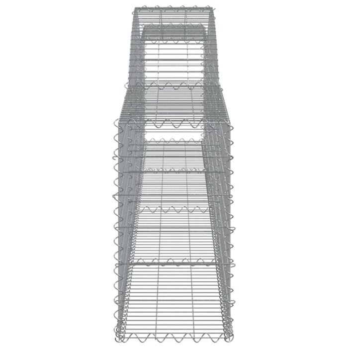 Cesti Gabbioni ad Arco 5 pz 400x30x60/80 cm Ferro Zincato - immagine 4