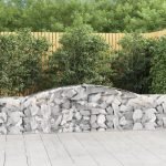 Cesti Gabbioni ad Arco 6 pz 400x30x60/80 cm Ferro Zincato - immagine 2
