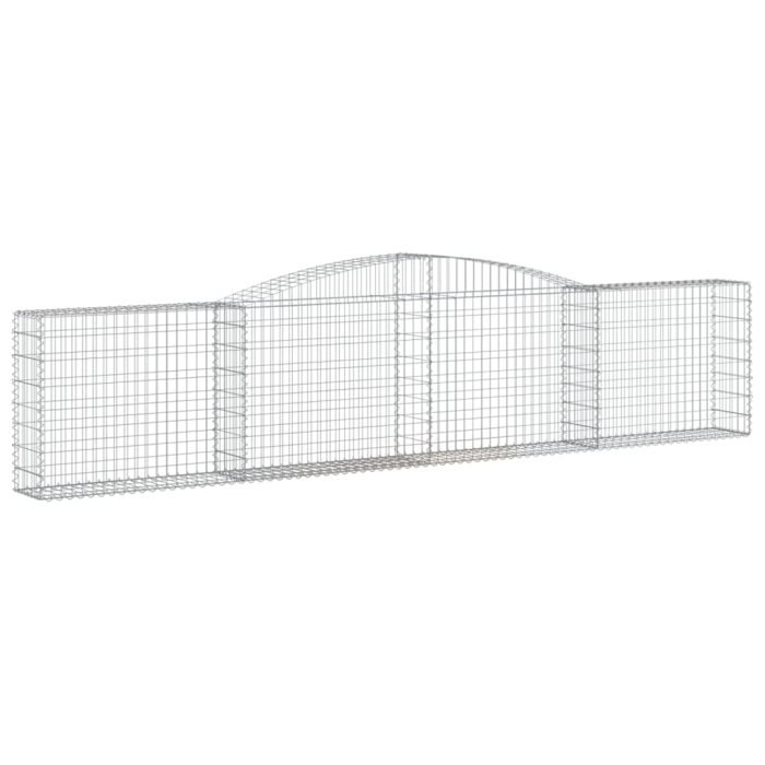 Cesti Gabbioni ad Arco 3 pz 400x30x80/100 cm Ferro Zincato - immagine 3