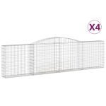 Cesti Gabbioni ad Arco 4 pz 400x30x100/120 cm Ferro Zincato