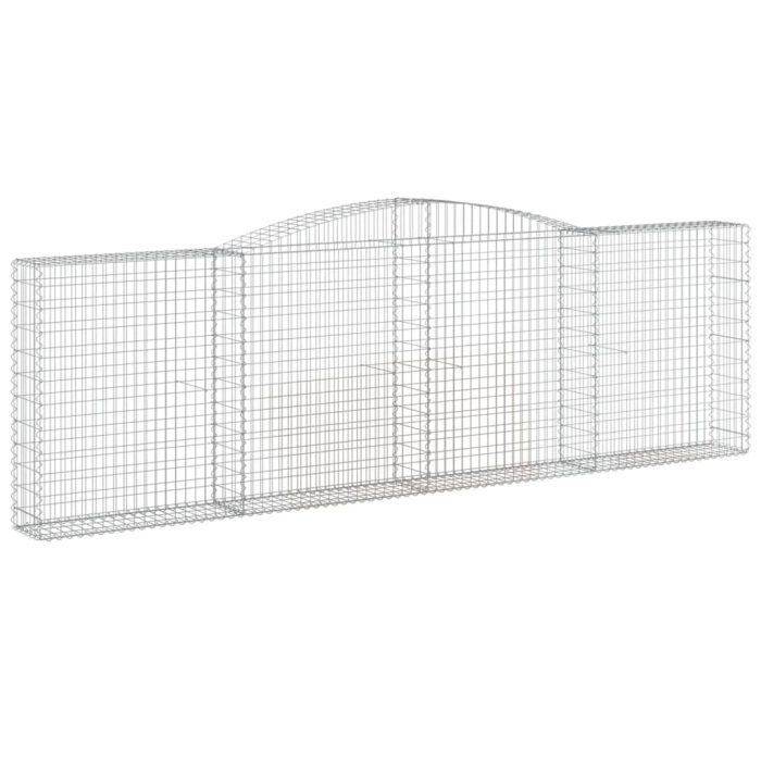 Cesti Gabbioni ad Arco 2 pz 400x30x120/140 cm Ferro Zincato - immagine 3