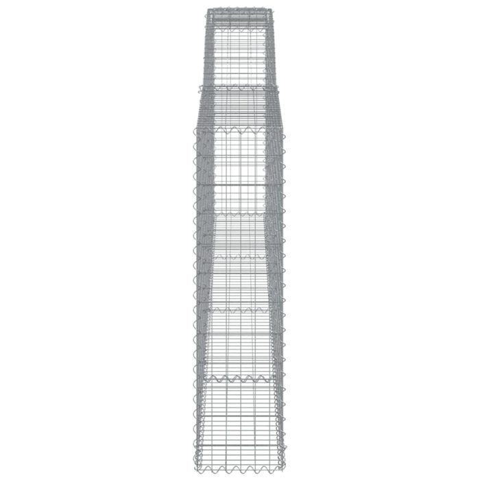 Cesti Gabbioni ad Arco 2 pz 400x30x120/140 cm Ferro Zincato - immagine 4