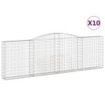 Cesti Gabbioni ad Arco 10 pz 400x30x120/140 cm Ferro Zincato