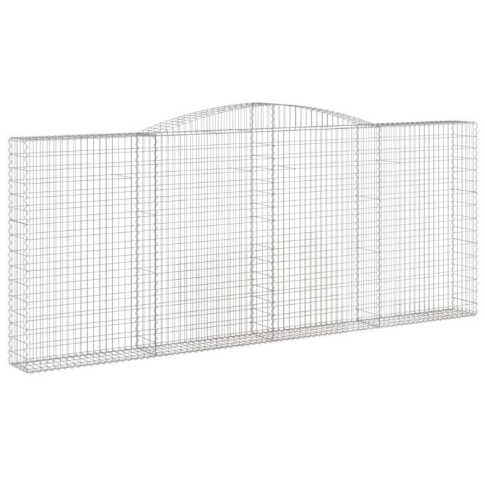 Cesti Gabbioni ad Arco 2 pz 400x30x160/180 cm Ferro Zincato - immagine 3