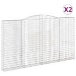 Cesti Gabbioni ad Arco 2 pz 400x30x220/240 cm Ferro Zincato