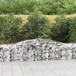 Cesti Gabbioni ad Arco 5 pz 400x50x60/80 cm Ferro Zincato - immagine 2