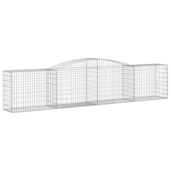 Cesti Gabbioni ad Arco 3 pz 400x50x80/100 cm Ferro Zincato - immagine 3
